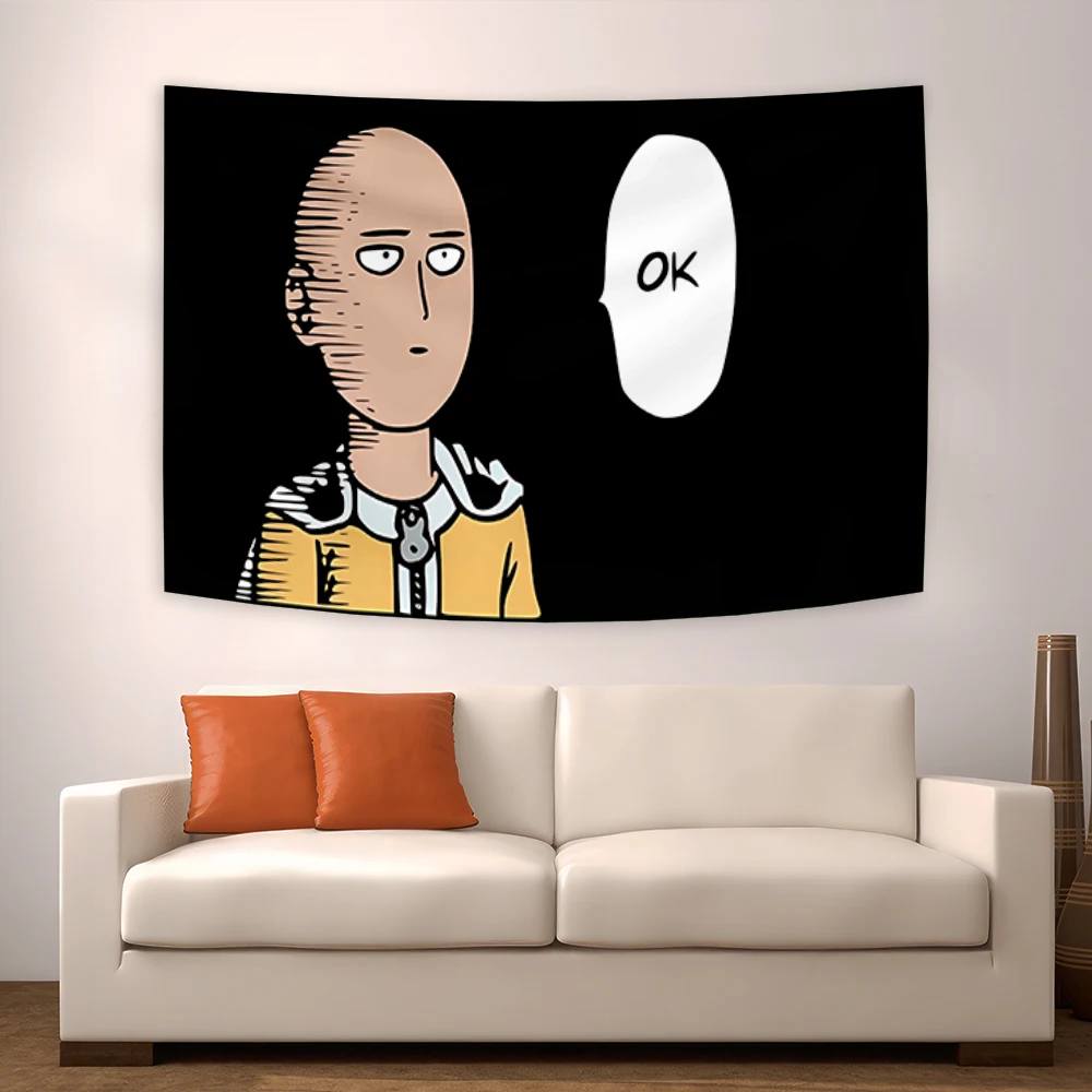 Japanese manga anime Saitama tapestry, one punch, melancholy, justice boy, decoration tapestry, family dormitory