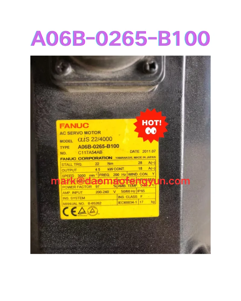 

A06B-0265-B100 Used Servo Motor Test OK