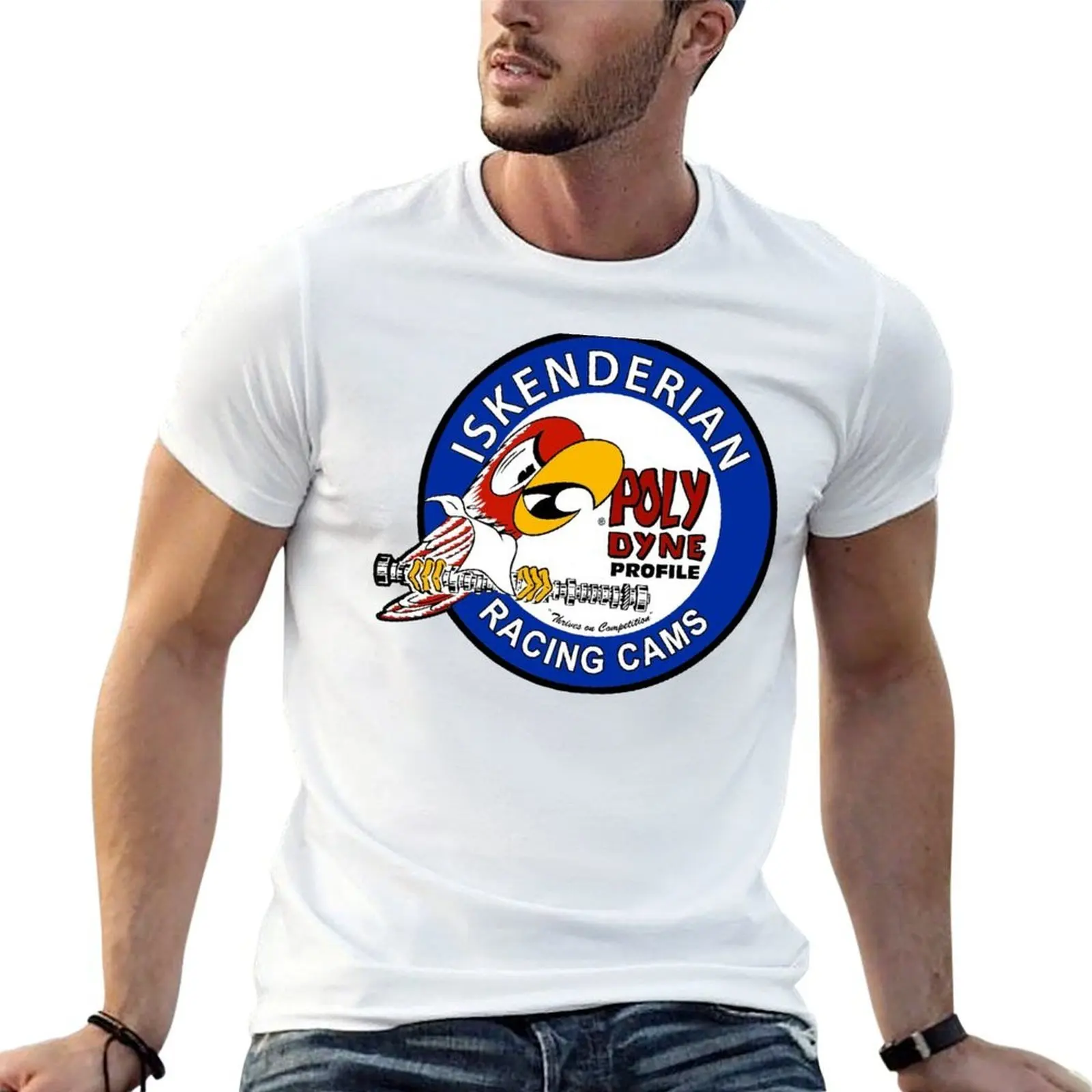 Camiseta ISKY Iskenderian Racing Cams, camisetas para hombre, camiseta de algodón para hombre, camisetas divertidas de marca de lujo 100% algodón, camiseta de algodón