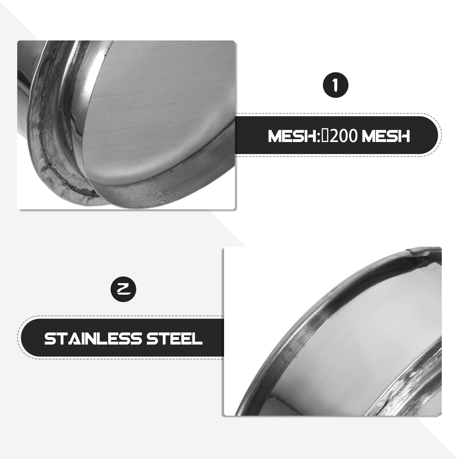 

Laboratory Test Sieve Stainless Steel Soil Sifter 200 Mesh Fine Mesh Garden Soil Sieve Sifting Screen Sifting Screen