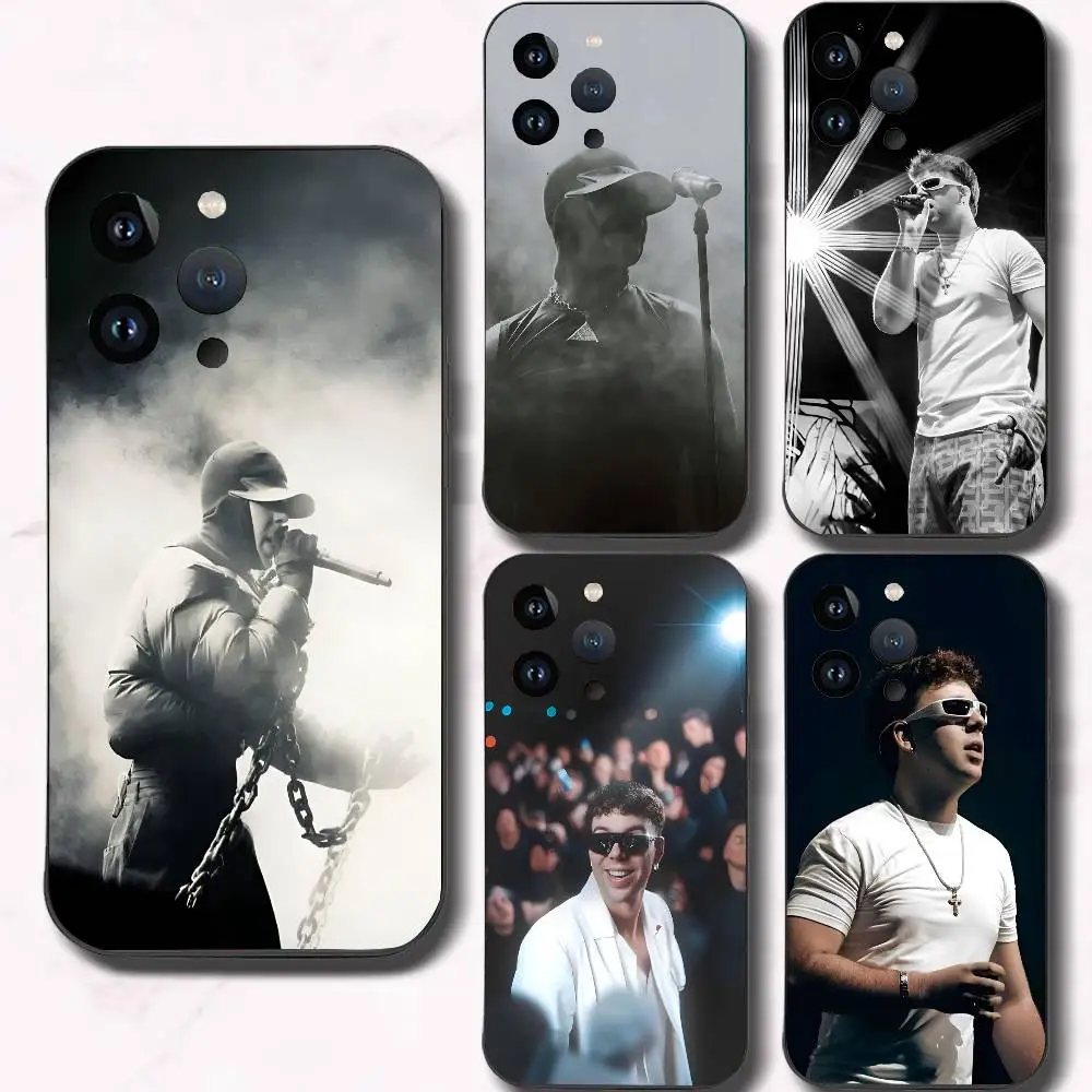 Hot Singer Quevedo Buenas Noches Phone Case Black Silicone Soft Shell For IPhone 17 16 15 14 13 12 11 Air Pro Max Plus Hot Sale