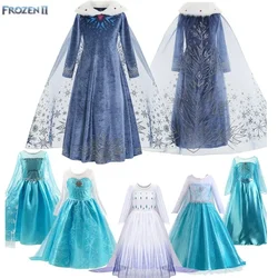 Frozen Elsa Snow Queen Dresses Kids Cosplay 2024 Costumes For Girls Carnival Birthday Party Prom Gown Children Princess Clothing