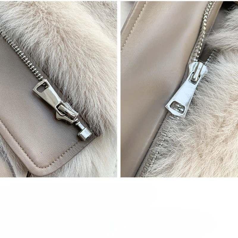 2023 Winter New Women Faux Fur Coat Thickened Warm Outwear Female Loose Casual Fashion Patchwork Outcoat  All-Match Jacket