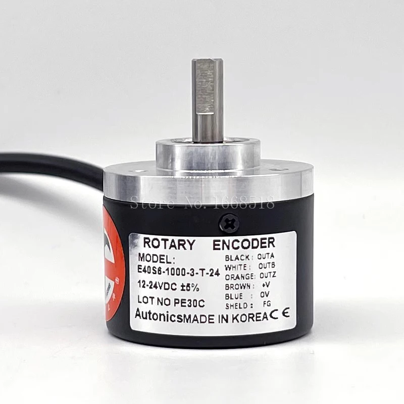 E40S6-1000-3-T-24 Rotary Encoder 100 200 360 500 600 1000 1024 1200 2000 2500 3-T-24 3-N-24 6-L-5 3-V-24 3-T-5 12-24VDC ABZ