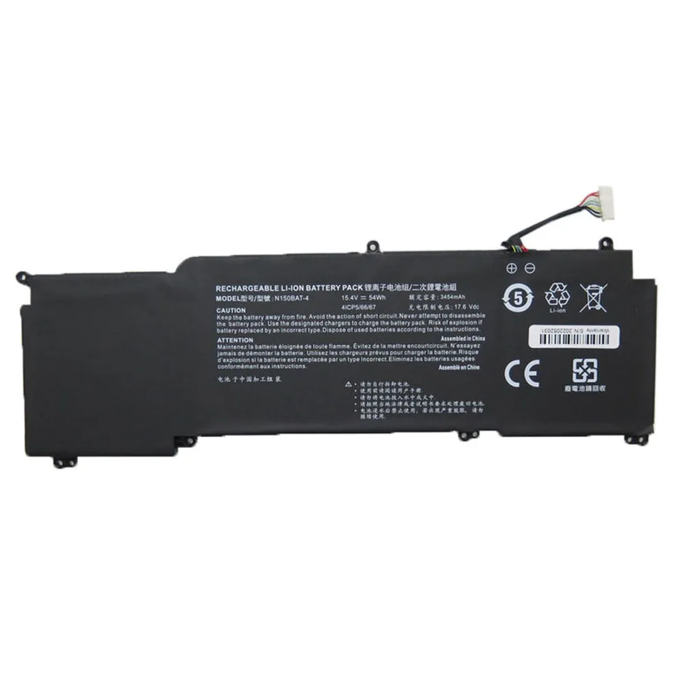 

For CLEVO N151ZU N152ZU N150CU N151CU N150BAT-4 15.4V 54WH 3454WAH Laptop Battery New