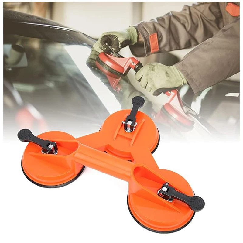 Aluminum Alloy Glass Suction Cup Three/Double Gripper Sucker Plate for Moving Plastic Glass Dent Puller Tile Floor Door