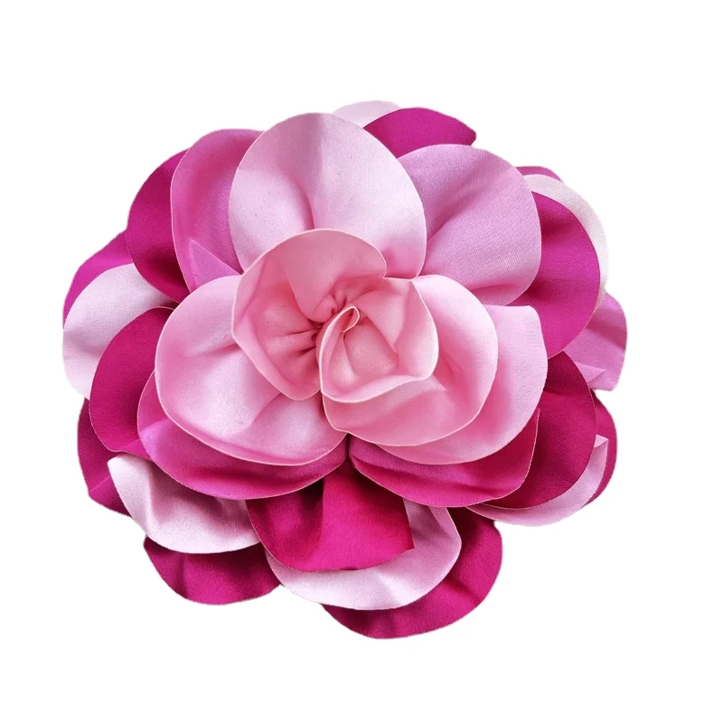 20cm Fabric Large Flower Brooch Pin Scarf Button Corsage Fashion Lapel Pins for Women Party Clothing Accessories Badges Gifts