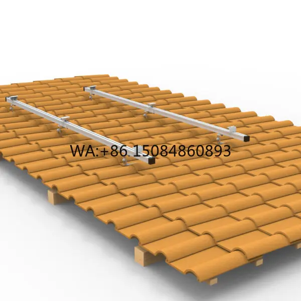 Tile Roof Easy Install Solar Mount Kit, aluminum PV accessories, specially configured to fix two pieces of solar panels for home