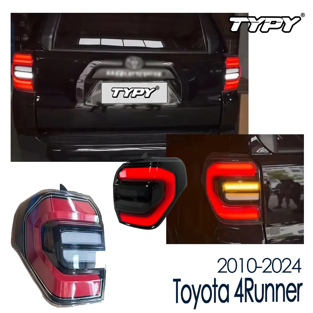 

Задние фонари TYPY для Toyota 4Runner 2010-2024, светодиодные автомобильные лампы, дневные ходовые огни, динамические указатели поворота, автомобильные аксессуары