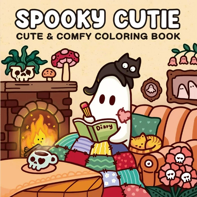 Spooky Cutie Coloring Book For Adults And Teens Featuring Adorable Creepy Creatures Cozy Hygges Moments For Relaxation Gift