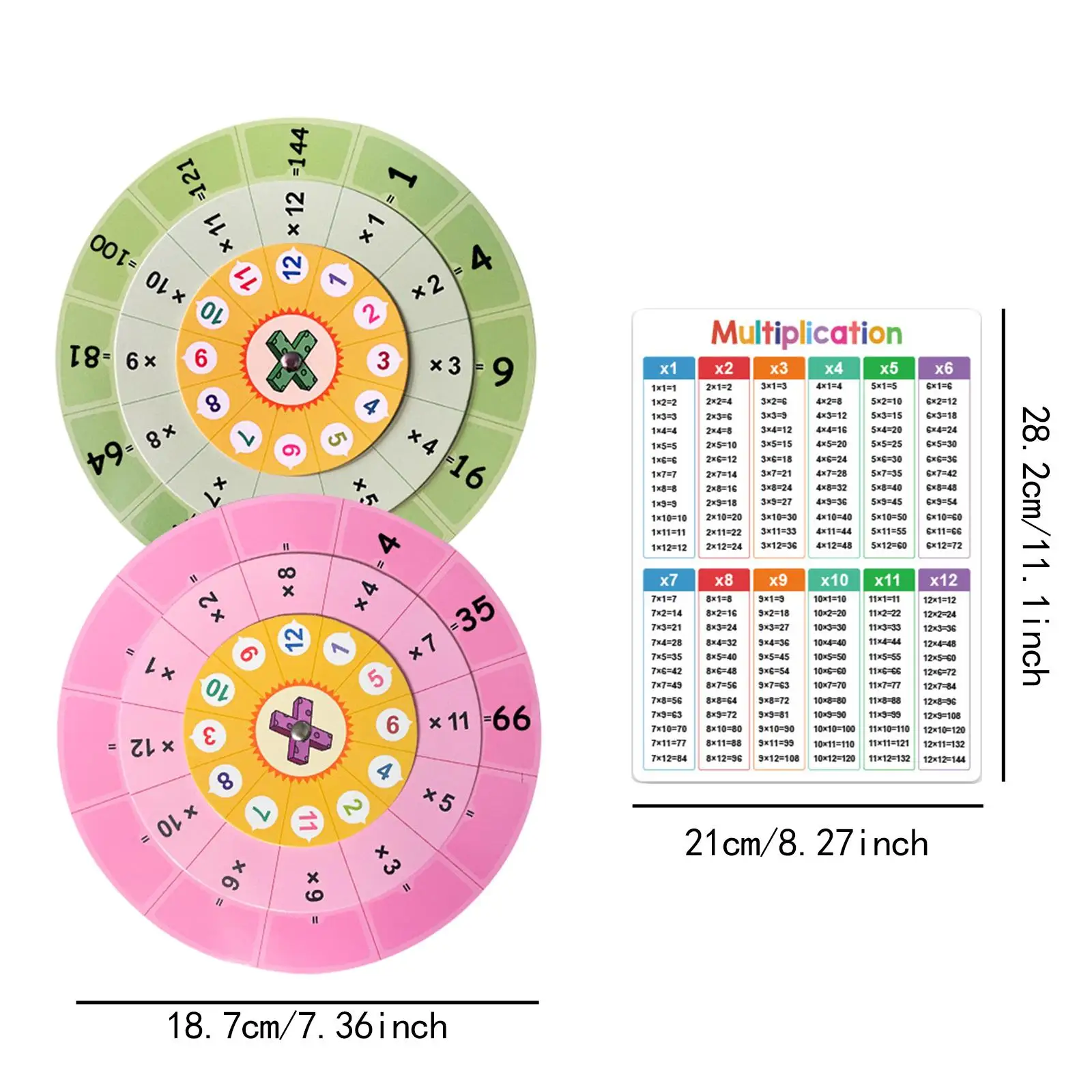 Matemáticas de la plataforma giratoria de multiplicación, material didáctico educativo, entrenamiento de multiplicación de iluminación para niños y niñas