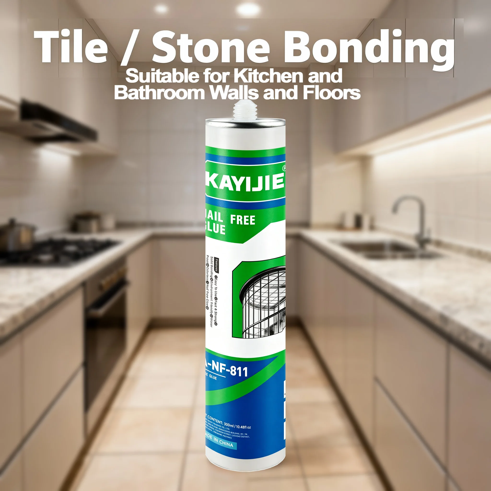 KAYIJIE Water-based Liquid Nail-free Adhesive, Acrylic Sealant Suitable for Interior Decoration