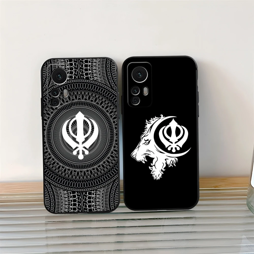 Sikh Khanda Sikhism Phone Case for Xiaomi Redmi Note 13 14 10 12 Pro POCO F4 F5 X5 Pro 12 13 11T Lite Ultra Shell Coque