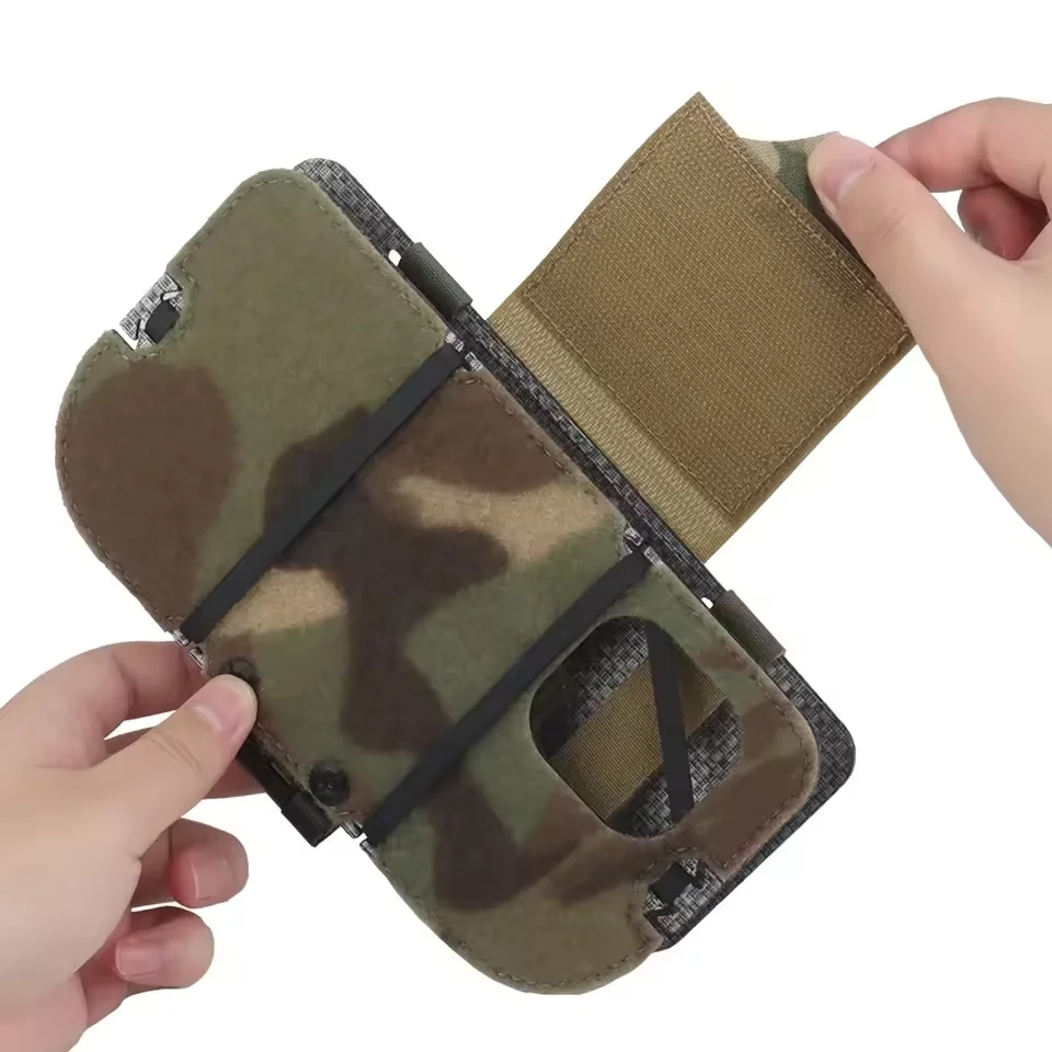 Tactical Mobile Phone Rack Militar Vest Plate Carrier Map Case Panel Lightweight Molle Folded Iphone Navigation Board Gear