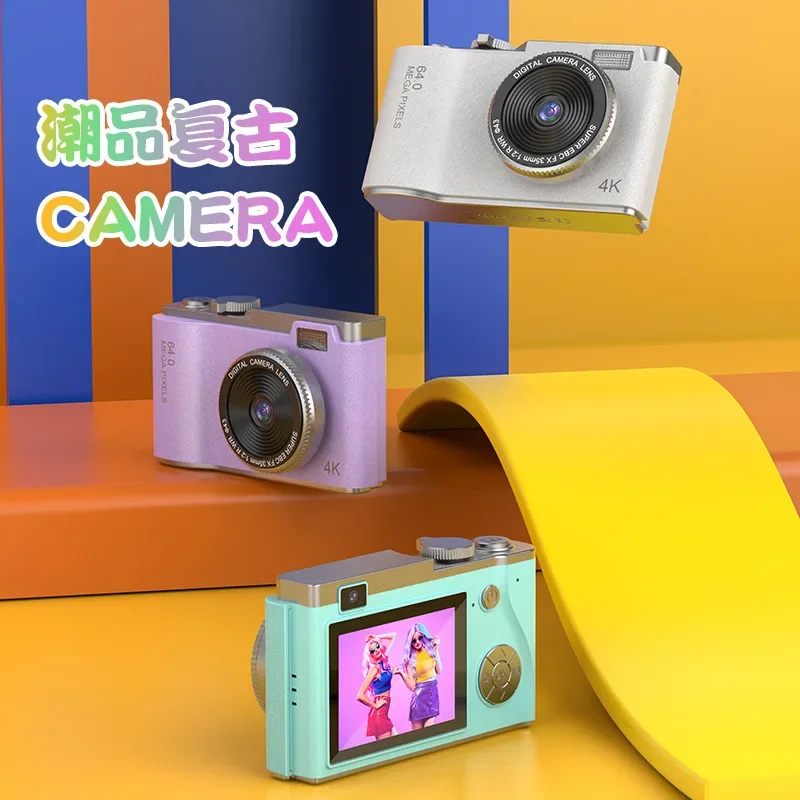 

1080p Video Ccd Style Retro Children's Camera Trendy 4k Hd Camera Student Portable Small Large Capacity Battery