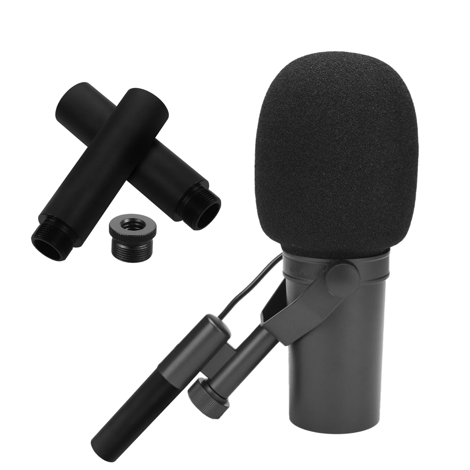 

1Set Mic Stand Extension Tube Heavy Duty Aluminum Alloy Microphone Extension Rod for Desk Stand Podcast Boom Arm Mounting
