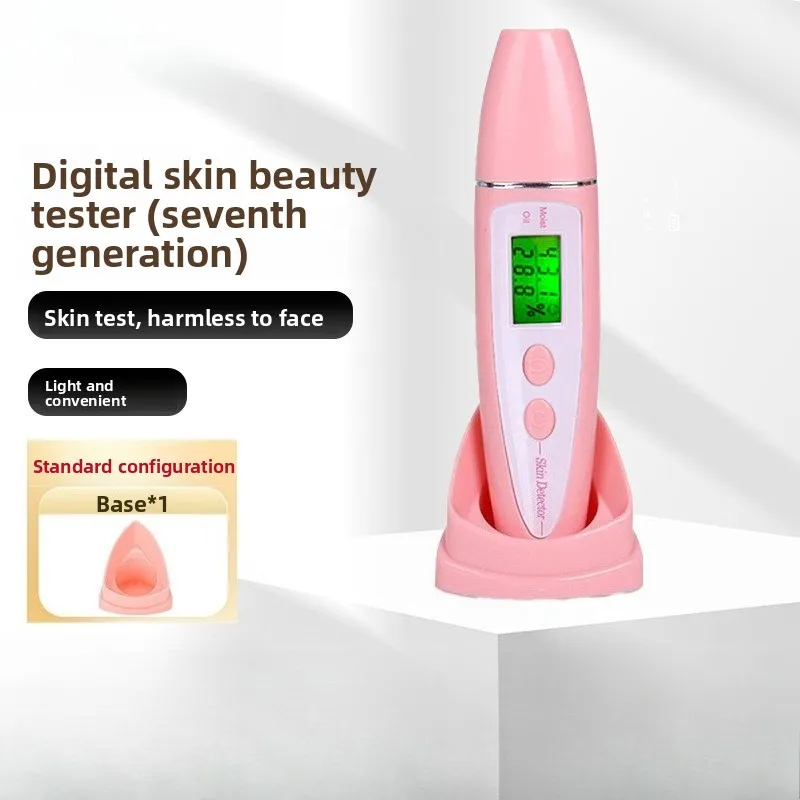 

3 Seconds Fast Facial Skin Tester Detects Surface Moisture Oil and Elasticity Portable Instrument for Personal Skincare