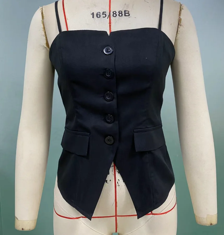 2025年夏 欧米風 キャミソール カーディガン スモールベストトップ - レディース服の新作トレンド