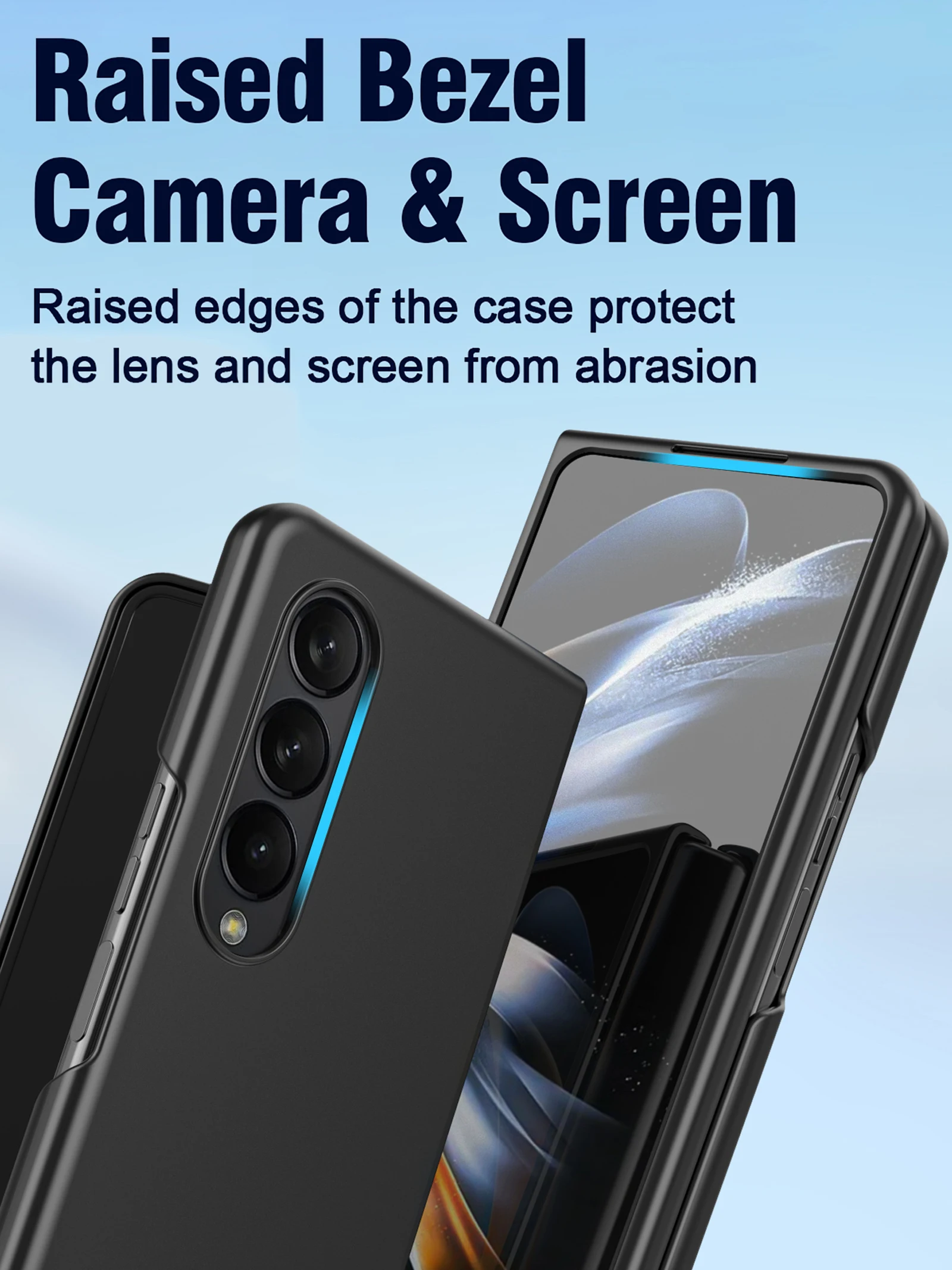 Für Samsung Galaxy Z Fold 4, luxuriös, ultradünn, hautfreundlich, matt, faltbar, stoßfest, Schutz, PC-Hartschale, Zubehör – Detail 3