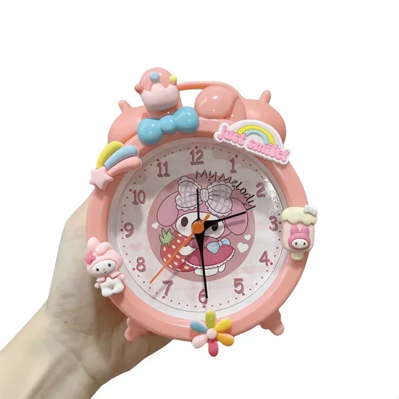 New Sanrio Kuromi Cartoon Children\'s Alarm Clock Creative Cute Desktop Clock Student Gift Wake Up Personalized Desk Clock