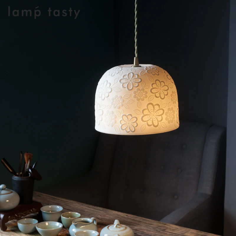 American countryside fresh retro ceramic chandelier restaurant balcony homestay bedside bar counter corridor chandelier