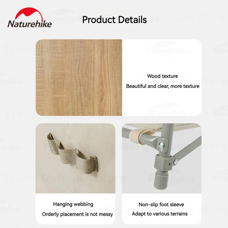 

Naturehike MINI Three-layer storage shelf 600DPVC Oxford Cloth Storage Table Shelf outdoor folding Camping Portable Shelf