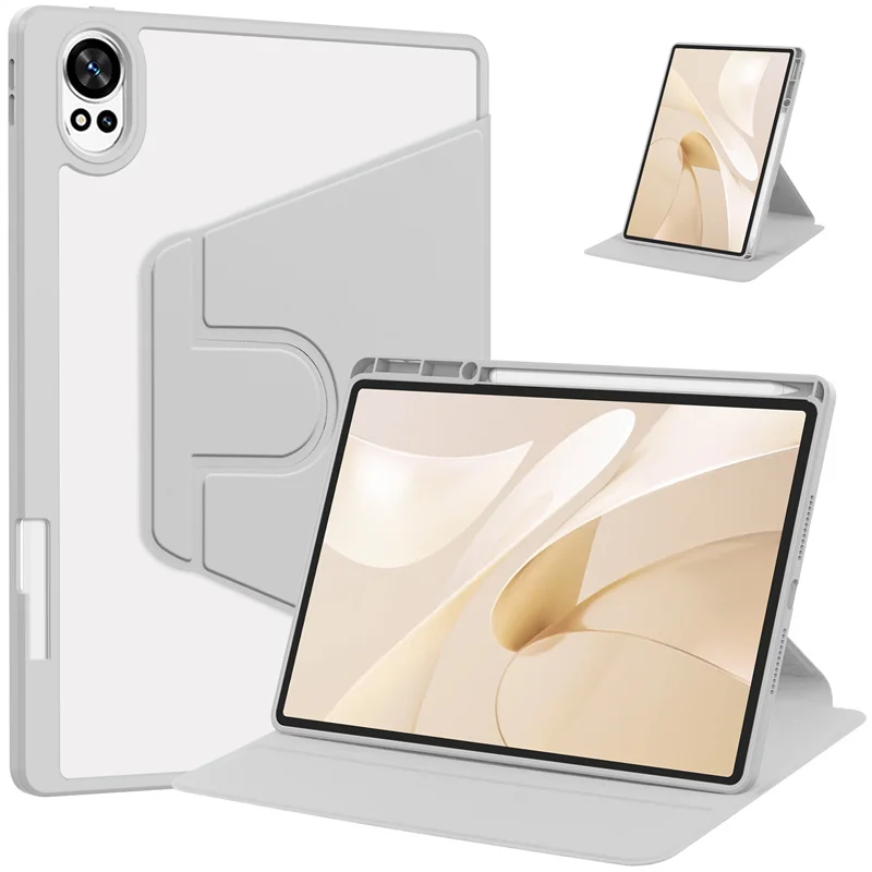 For  Lenovo Xiaoxin Pad Pro GT 11.1 inch 2025 TB710FU Case with Pen Holder 360 Rotating Acrylic Clear Hard Tablet Coque Case