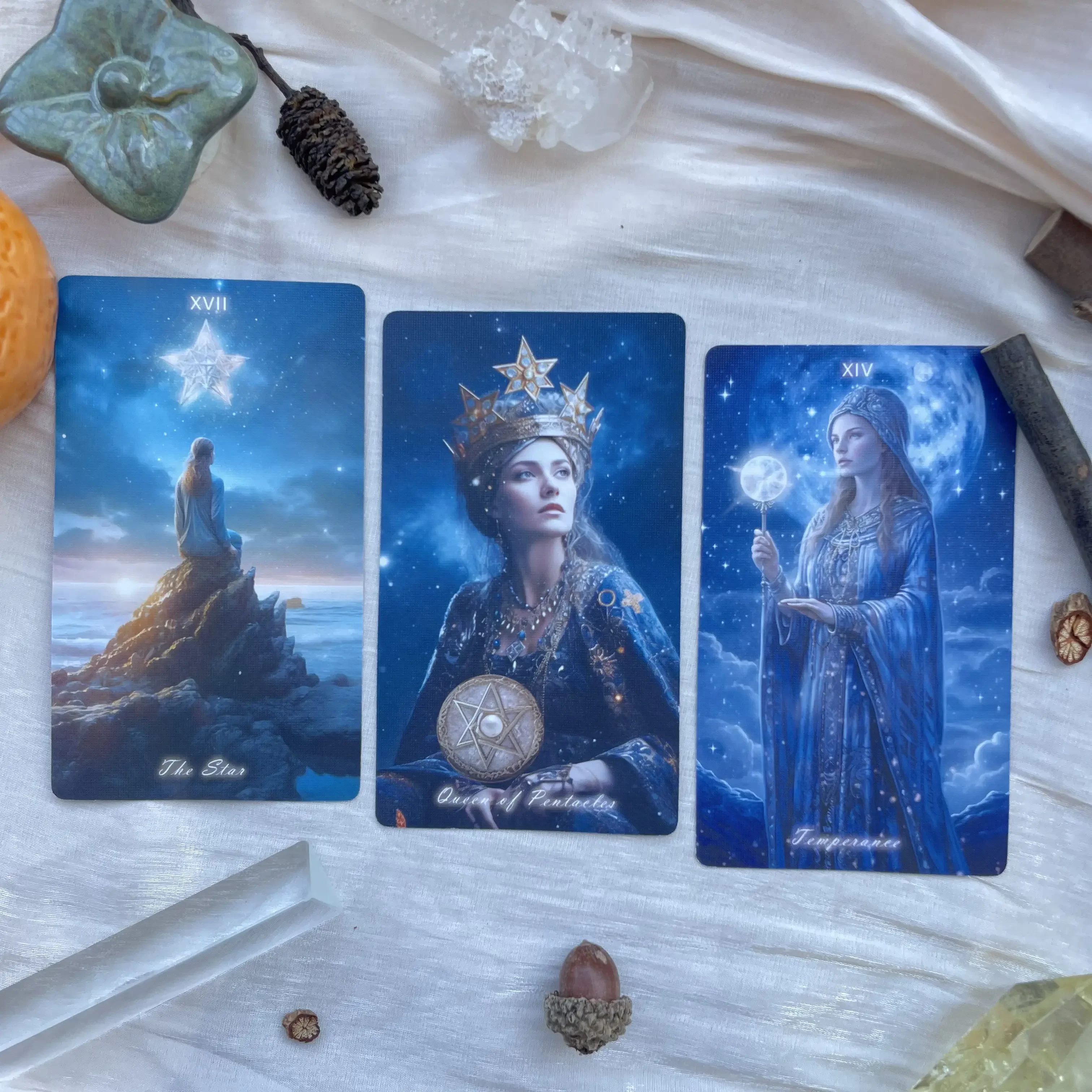 Genuine Professional Starry Sky Tarot Cards English French Spanish Russian Divination Deck Oracle 78 Beginners High Quality