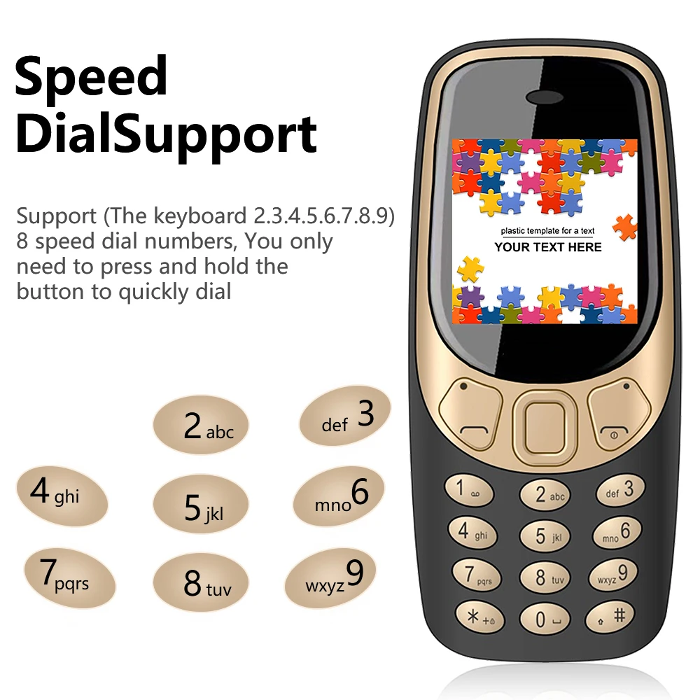 SERVO-Mini téléphone portable Q3308Pro 3 cartes EpiCard, cadran Bluetooth, voix magique, enregistreur d'appel FM, 1.33 ", petite cellule bouton de poche, matin