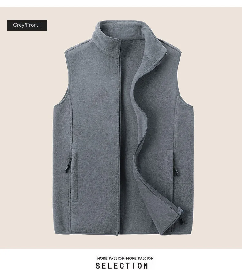 Herbst mode plus Größe männlich warme Weste Fleece Weste Herren Lamm Kaschmir warm ärmellosen Mantel Männer Marke Kleidung Winter weste – Detail 14