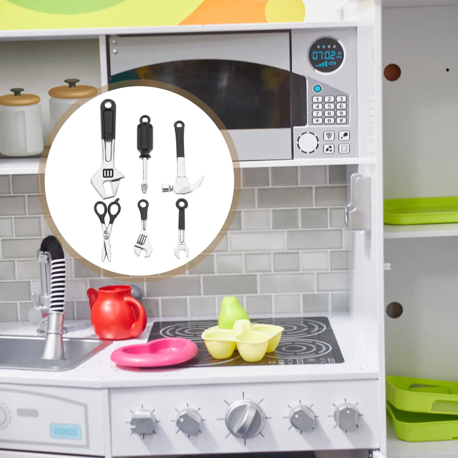 

1 Set Of Miniature Tools For Mini House Decoration Pretend Play Accessories Mini Tools Set For Dollhouse Diy Craft Tiny Tool