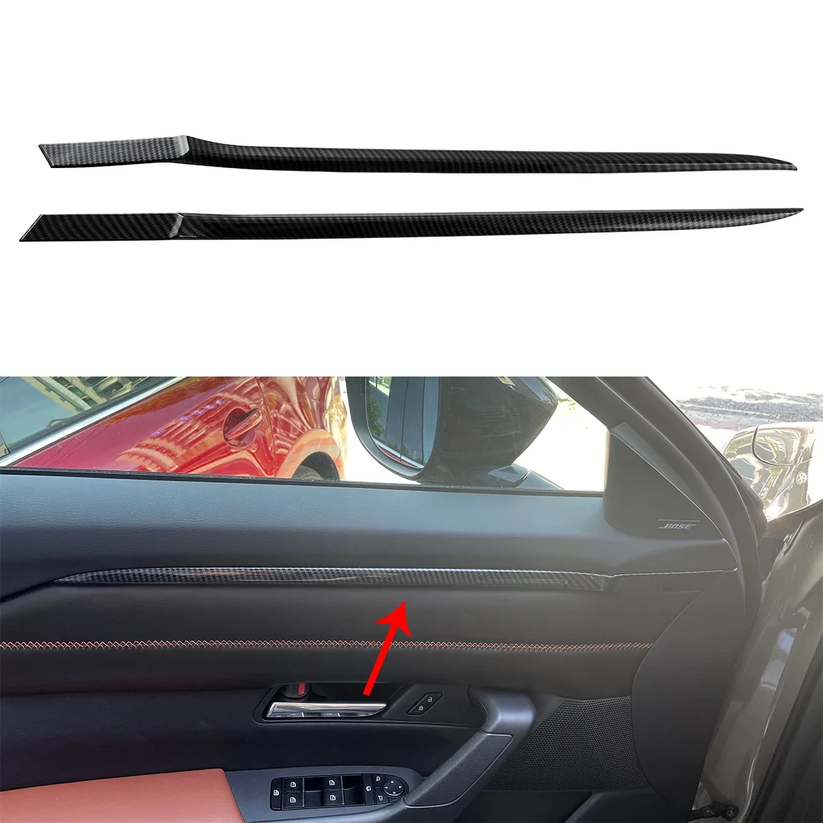 

For Mazda CX-50 carbon fiber door panel decorative panel molding Accessories