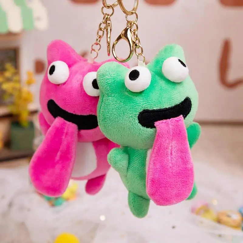 LLavero de muñeco de peluche de dibujos animados antipérdida, lindo llavero Kawaii, colgante de muñeca, mochila de coche, regalo de cumpleaños