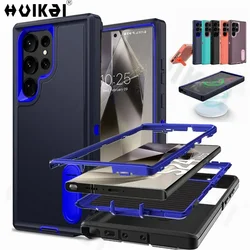 Case For Samsung Galaxy S26 Ultra S25 Edge S24 A17 A56 Heavy Anti-Scratch Rugged Protective Kickstand Full Body Shockproof Cover