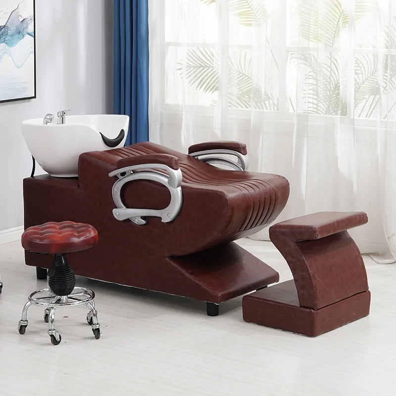 Foreign trade shampoo bed hair salon special simple beauty salon shampoo flush bed semi-reclining shampoo bed chair wholesale