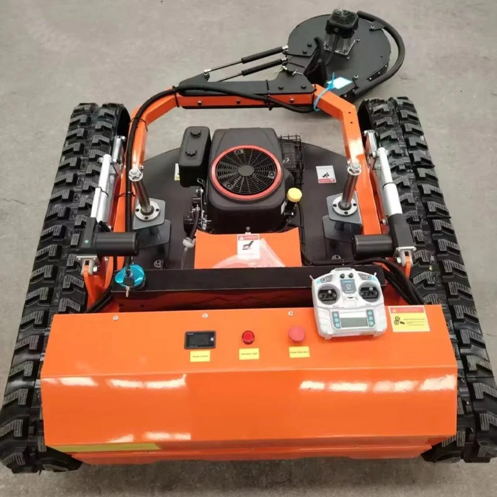 Remote Control Cordless Lawnmower 1000mm Self-propelled Lawnmower powered Lawnmower with Side Cutter for Slope Weeding