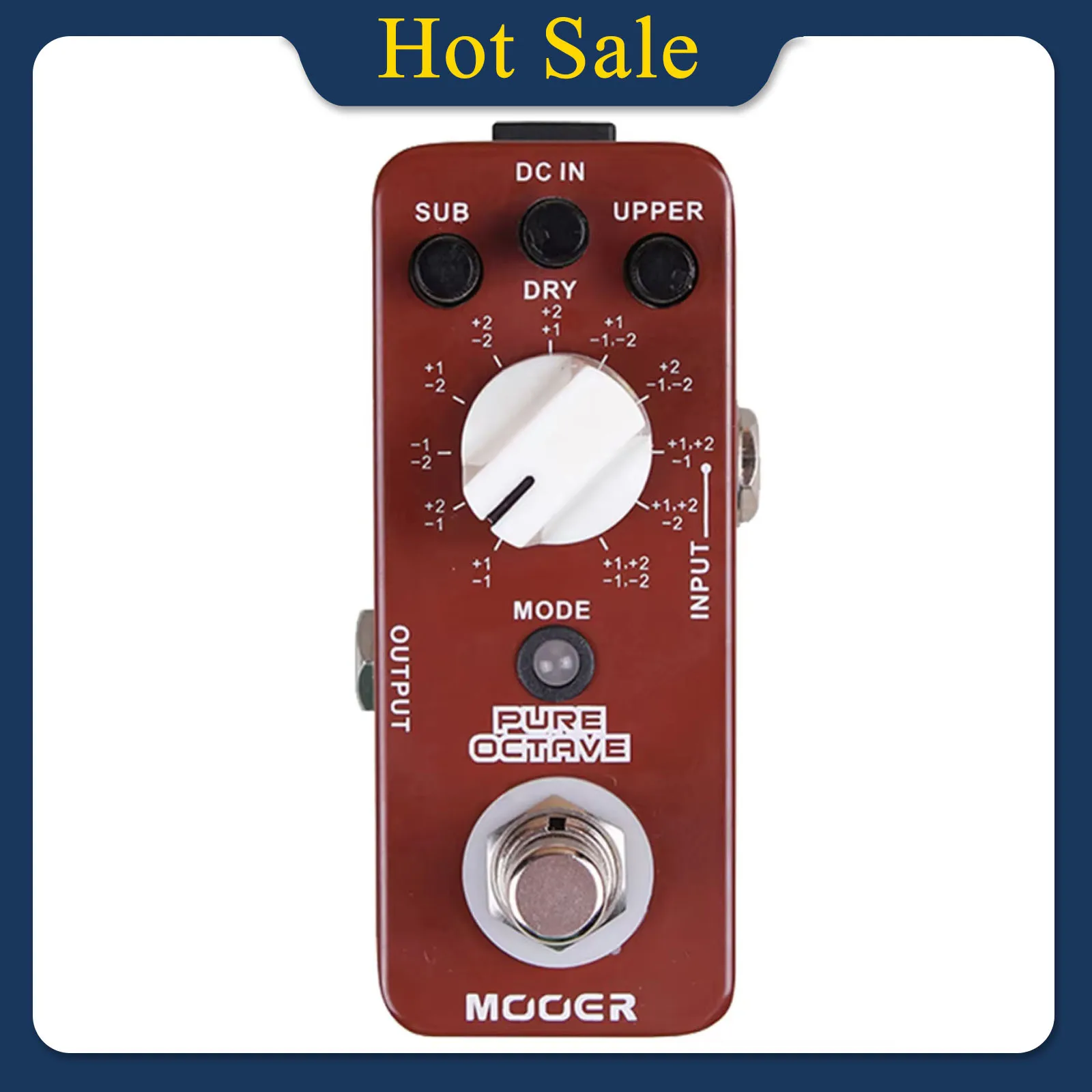 MOOER Pure Octave Guitar Effect Pedal Pure Octave Effect 11 Octave Modes True Bypass Full Metal Shell Pedal Guitar Accessories