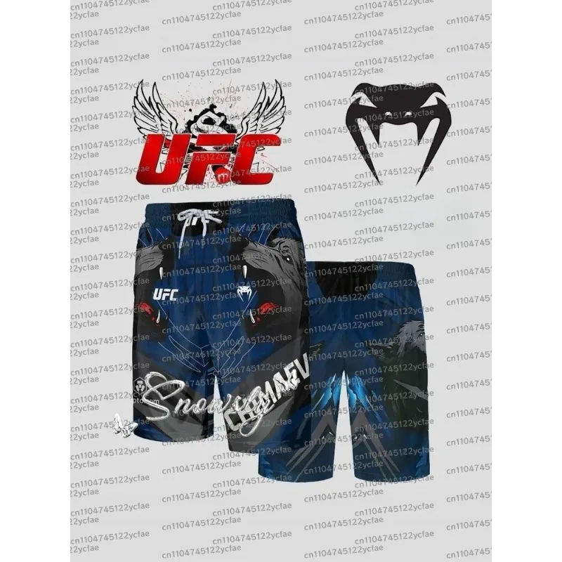 

UFC Fighting Night Champion Shorts MMA Unrivaled By Boxing Shorts Men Women's Super Large Breathable Speed Drying Running Shorts