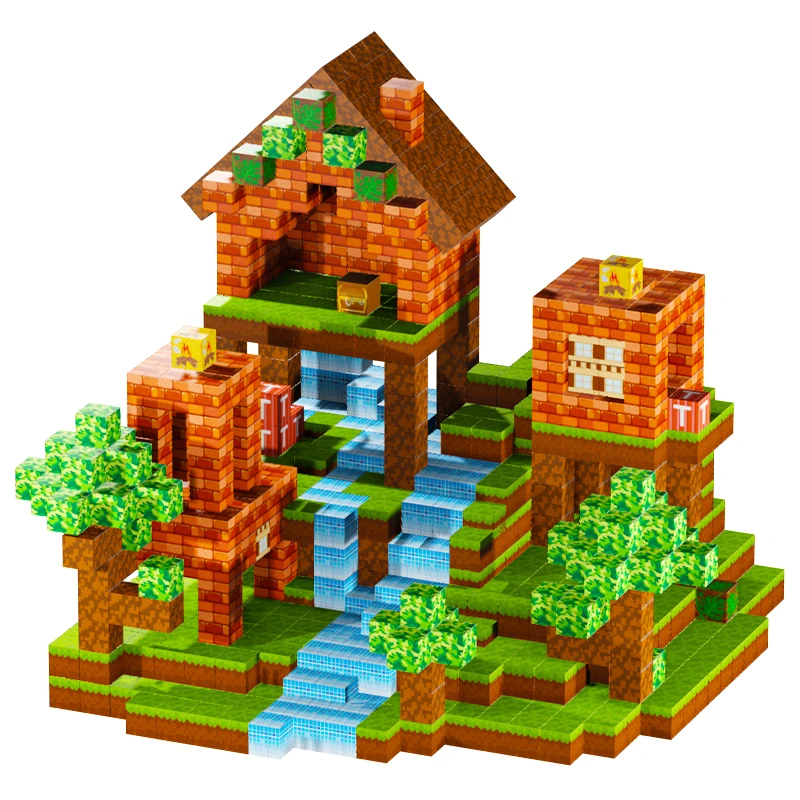 Jouet magnétique Puzzle créatif avec personnages, blocs de construction ABS, adapté à la construction et à la création, parfait en cadeau