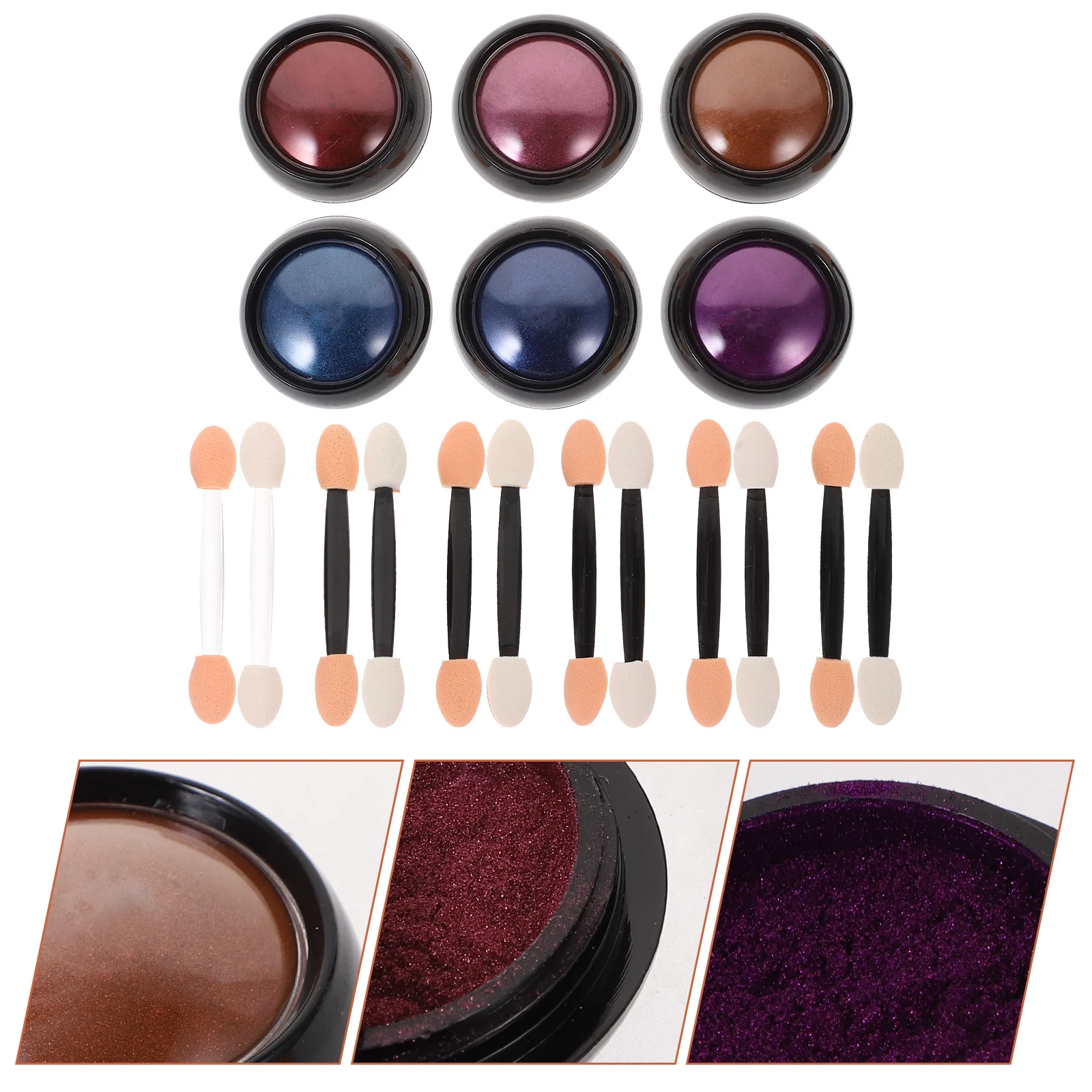 6セットネイルパウダーグリッターミラー効果DIYネイルアートデコレーション顔料ホログラフィックグリッターパウダーネイル用グリッター