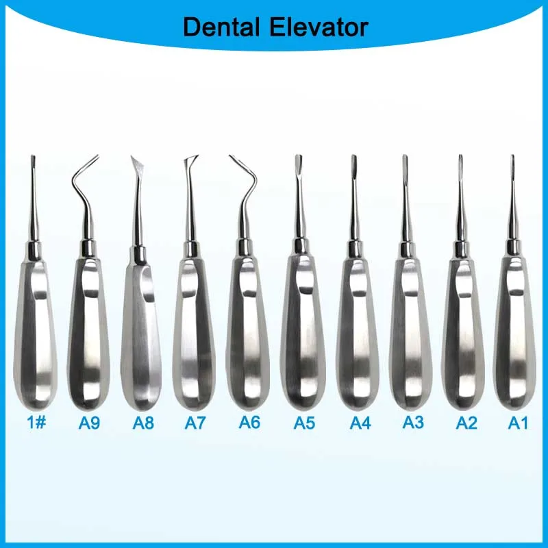Dental Tooth Elevator Stright Curved Root Elevator Minimally Invasive Tooth Extraction Tool Dental Instrument