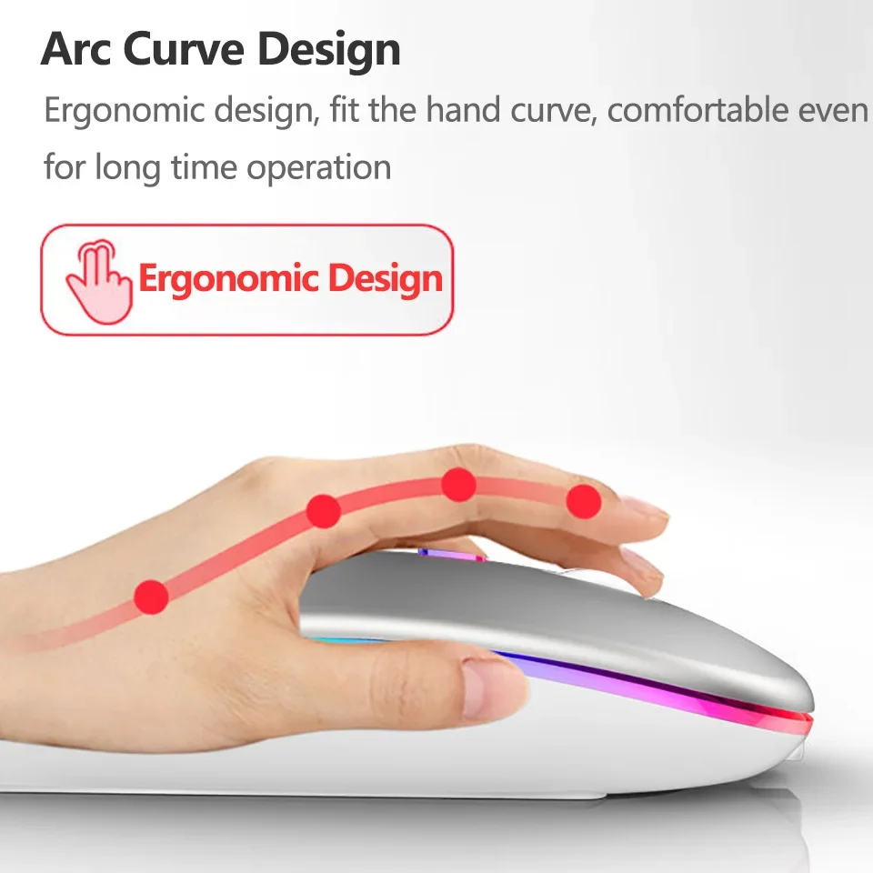 Drahtlose Maus Wiederaufladbare Dual Modi Bluetooth-kompatibel 2,4G USB Computer Mäuse Für Laptop iPad Tablet Notebook Gaming maus