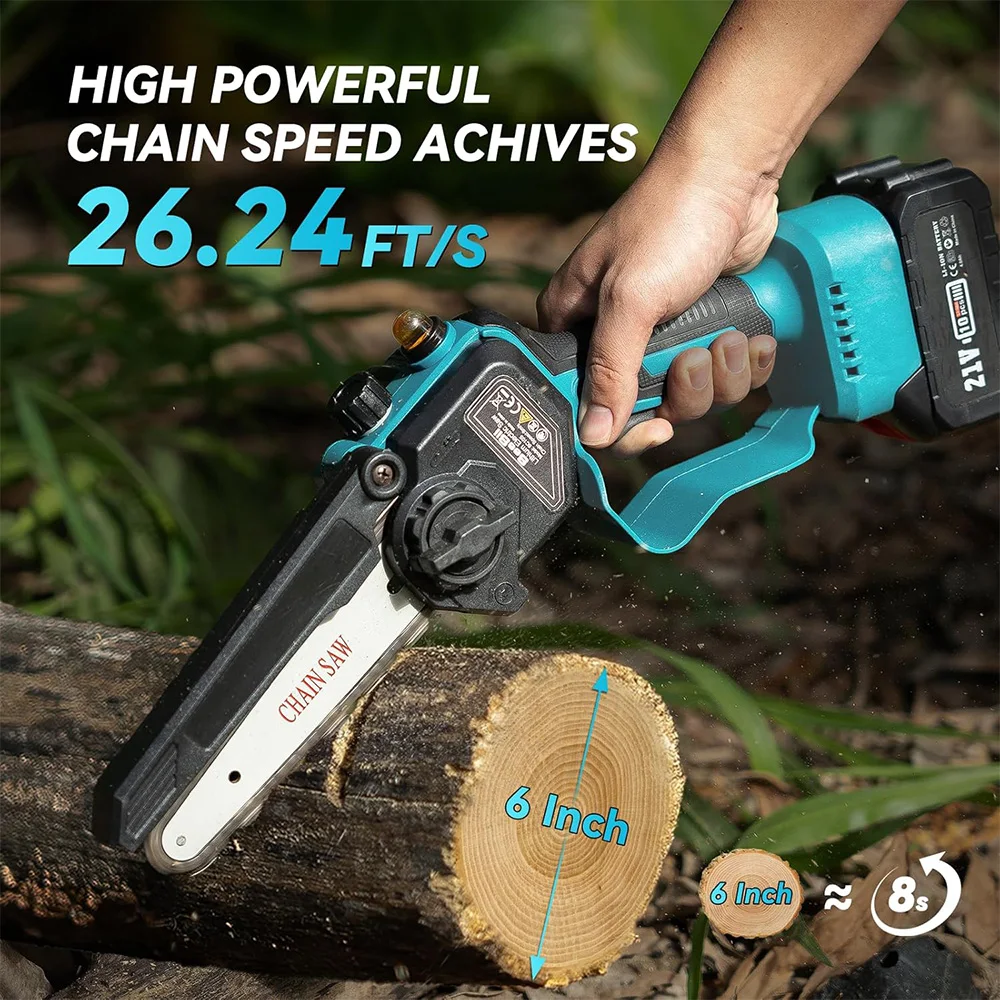 Seesii – ciseaux électriques 3 en 1 sans fil, 30mm, tronçonneuse électrique sans balais de 6 pouces avec tige télescopique d'extension de 2.4m, puissance à