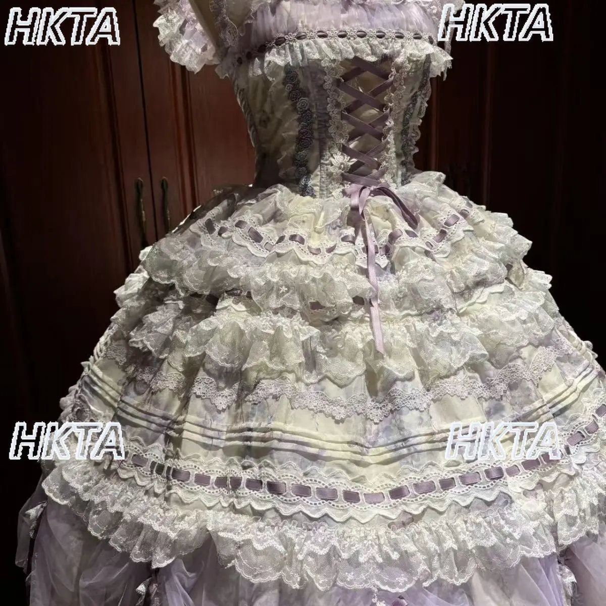 

Изящное кружевное платье с бантом, плиссированными рукавами-крылышками, квадратным вырезом, приталенное, для дня рождения, с многоярусной юбкой-какаду, бальное платье принцессы для женщин