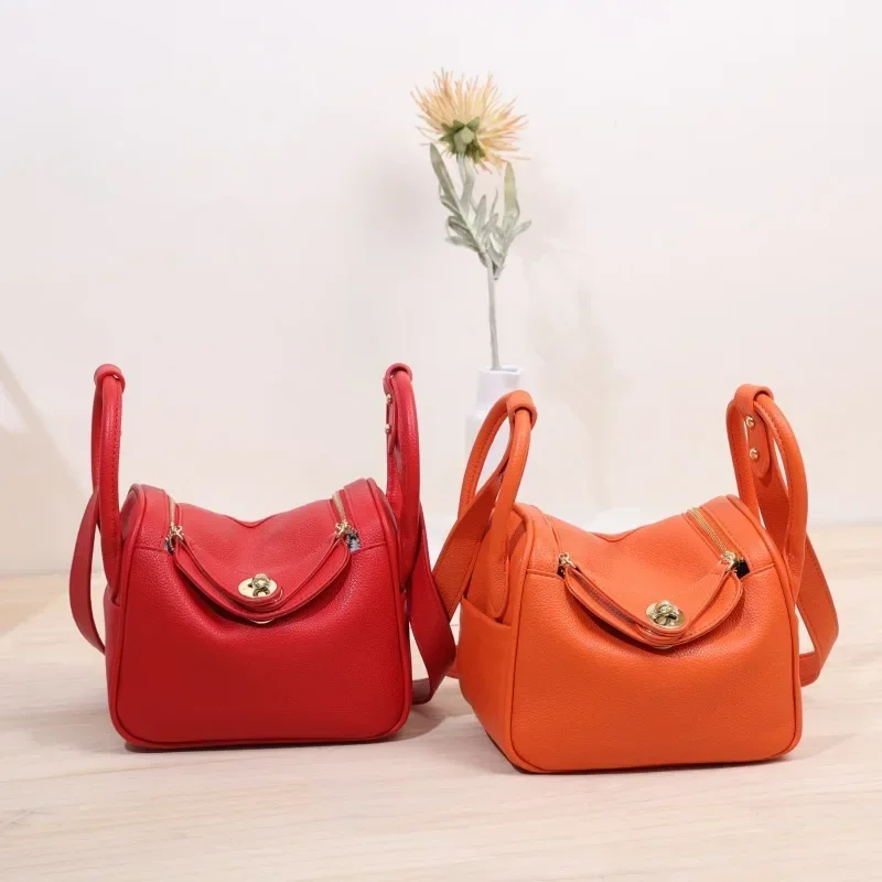 Klassieke elegante dameshandtas, hoogwaardige lederen crossbody schoudertas van luxe merk messenger bags