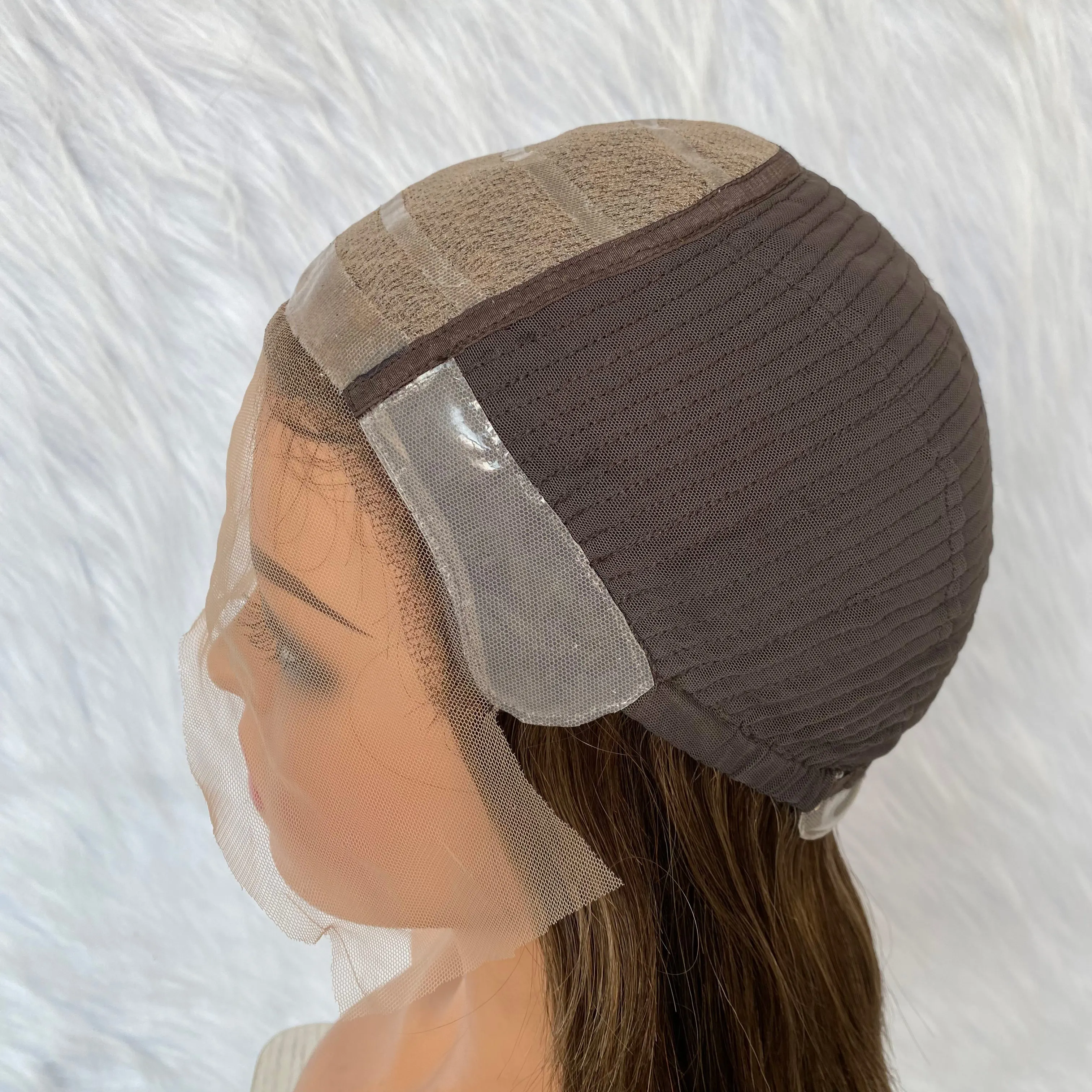 

Custom Glueless Silk Top Lace Hairline Medical Wig Anti Slip Silicone Raw Hair 100% Human Hair Wigs For Alopecia