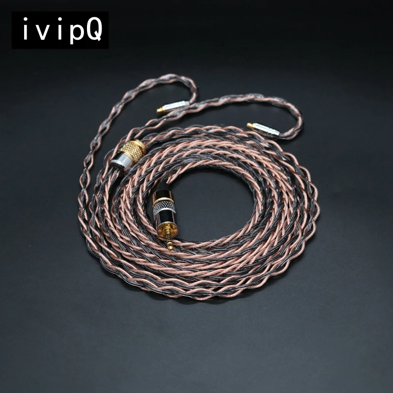 

ivipQ-239 HiFI High-end 8-Core Earphone Upgrade Cabl With IE900/N5005 Interface 2.5/3.5mm/4.4mm/4PIN XLR, For AKGN30 IE300 IE600