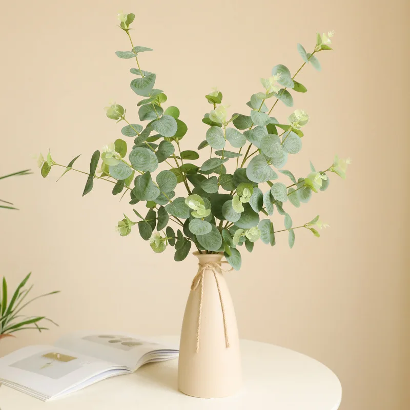 1PC 77cm Artificial Eucalyptus Leaves Stems for Home Office Flowers Bouquet Centerpiece Wedding Decoration