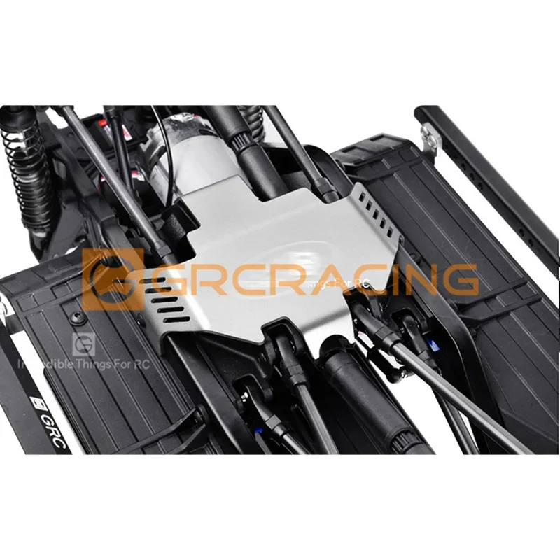 Plaque de protection de châssis en acier inoxydable, armure métallique pour voiture 1/10 RC Inoler Traxxas TRtage Defender LAND ROVER, pièces de bricolage, 1 ensemble