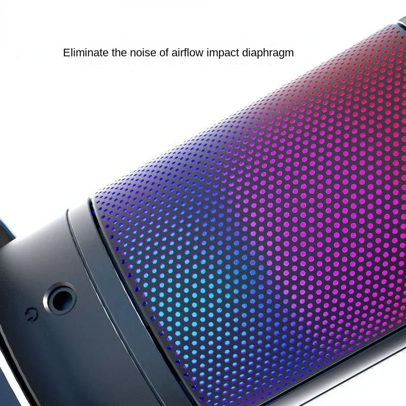 Headphone Output and Touch-Mute Button RGB Hypercardioid Microphone USB Microphone for Recording and Streaming on PC and Mac